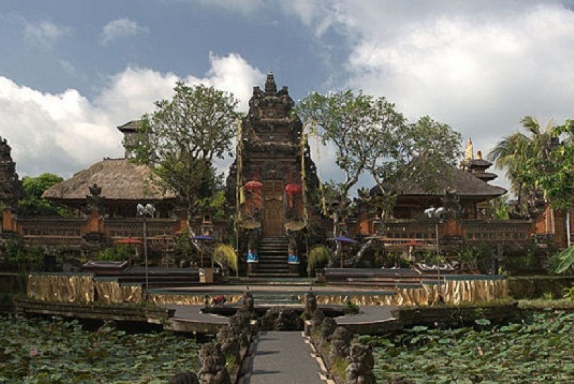 Bali has temple devoted for Saraswati Goddes (illustration)