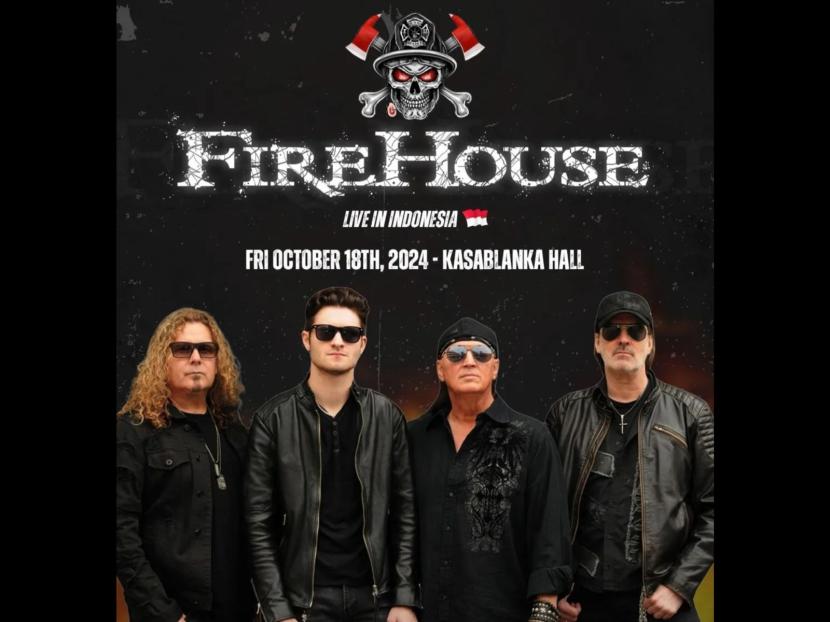 Band FireHouse. Band rock FireHouse akan menggelar konser di Jakarta pada 18 Oktober 2024.