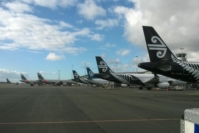 Bandara Christchurch di Selandia Baru. Perbatasan Selandia Baru dibuka kembali sepenuhnya untuk pengunjung dari seluruh dunia pada Senin (1/8/2022).