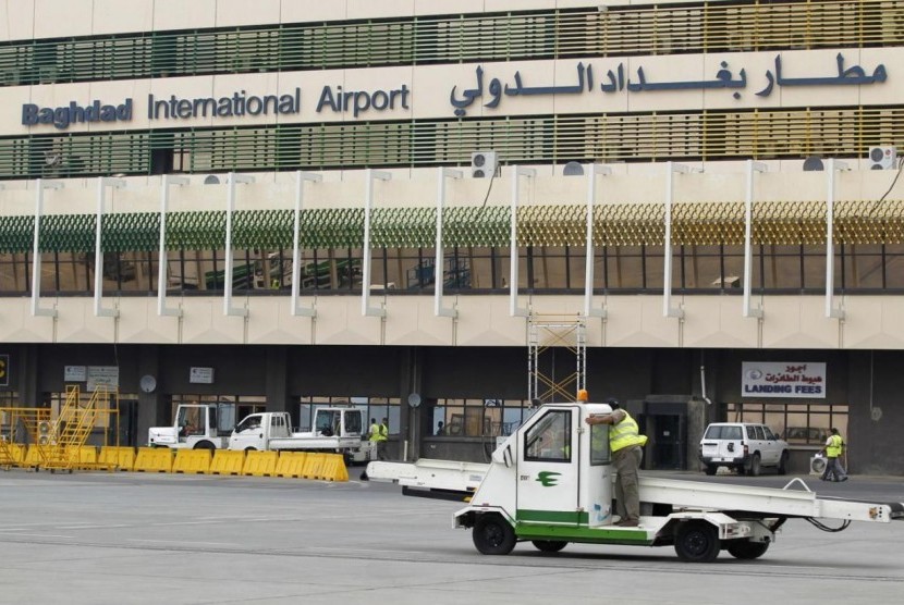 Bandara Internasional Baghdad di Irak. Karena pandemi Covid-19 bandara Baghdad sempat ditutup selama empat bulan. Ilustrasi.