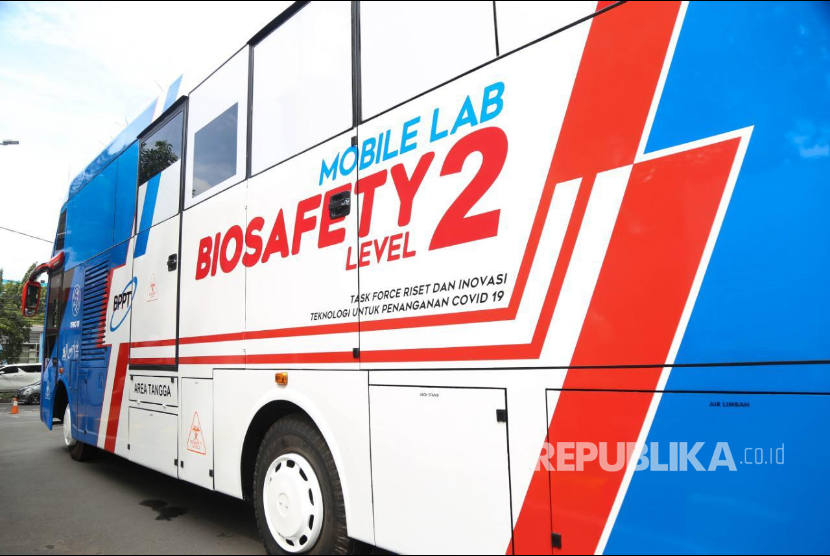 Mobile Laboratory Biosafety Level 2 Varian Bus. Ilustrasi