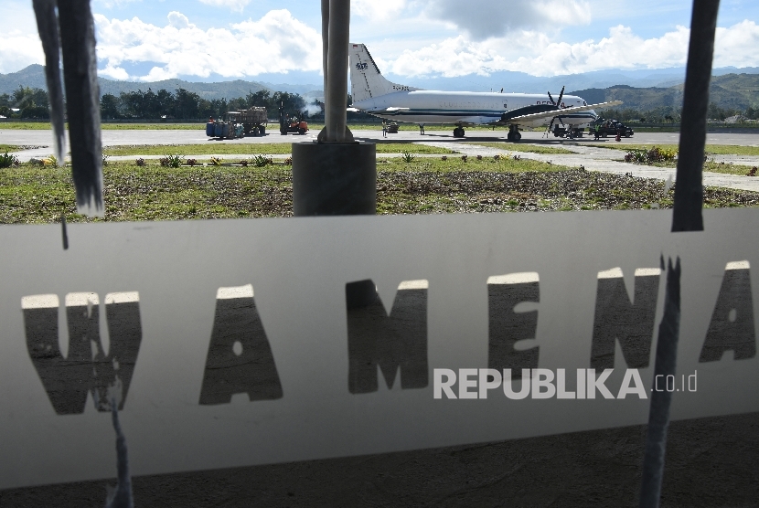 Bandara Wamena Terancam Banjir Kali Uwe. Foto ilustrasi Bandara Wamena.