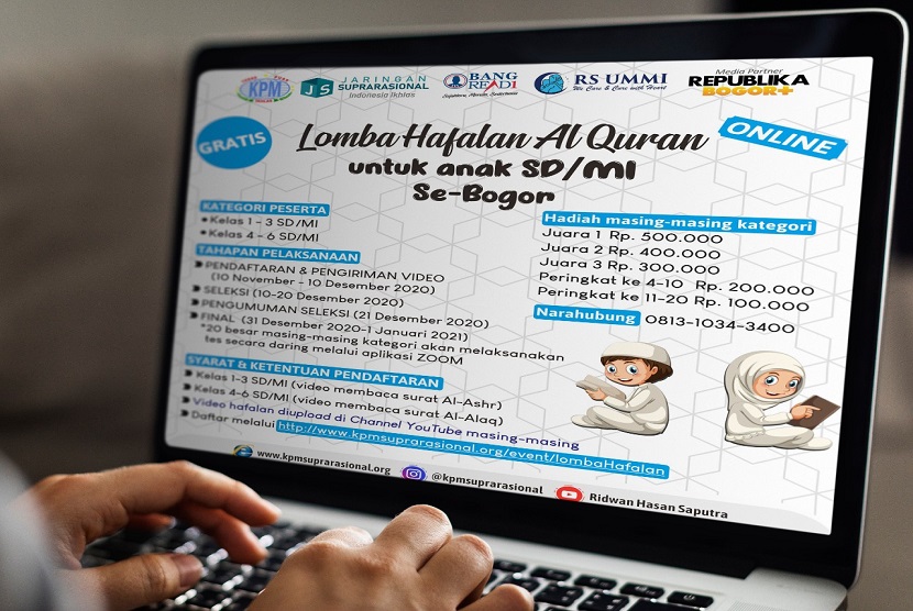 Bang Read1 dan Klinik Pendidikan MIPA (KPM) telah mengumumkan para pemenang Lomba Online Hafalan Quran untuk Siswa SD/MI Se-Bogor tahun 2020.Terdapat dua kategori yang dilombakan, yakni kelas 1-3 SD/MI & kelas 4-6 SD/MI. 