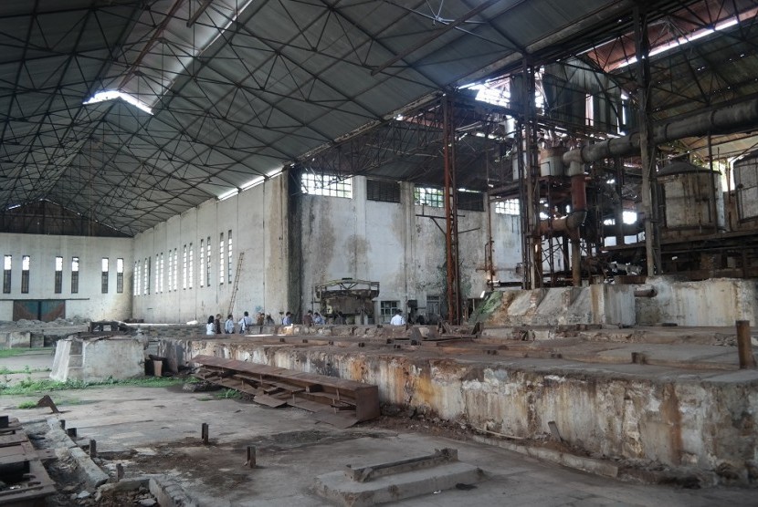 Bangunan bekas pabrik gula (PG) Colomadu di Kabupaten Karanganyar, Jawa Tengah.