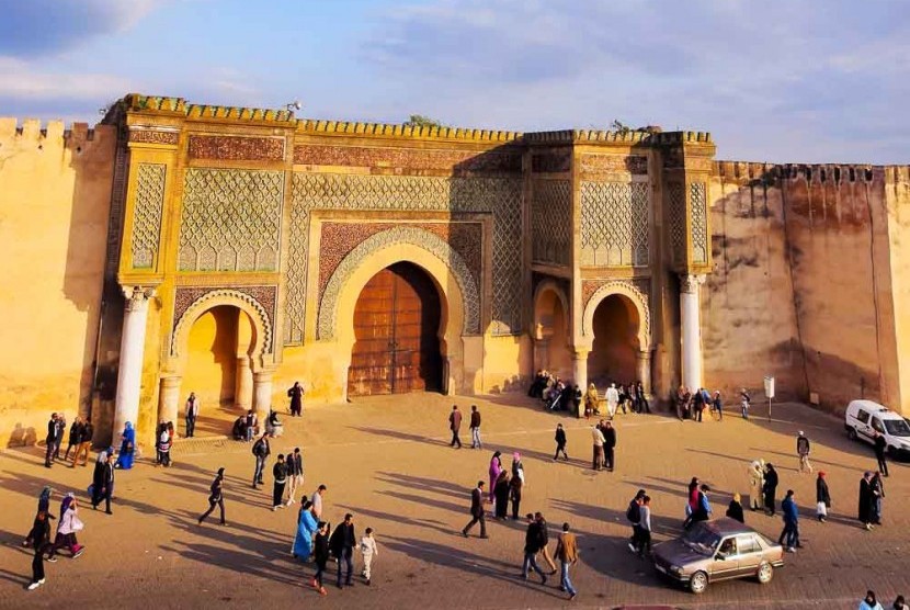 Bangunan bersejarah di Meknes, Maroko. 