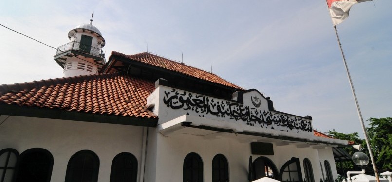 Bangunan kategori cagar budaya Masjid Al Ma'mur, Cikini, Menteng, Jakarta Pusat, Ahad (4/12). (Republika/Aditya Pradana Putra)