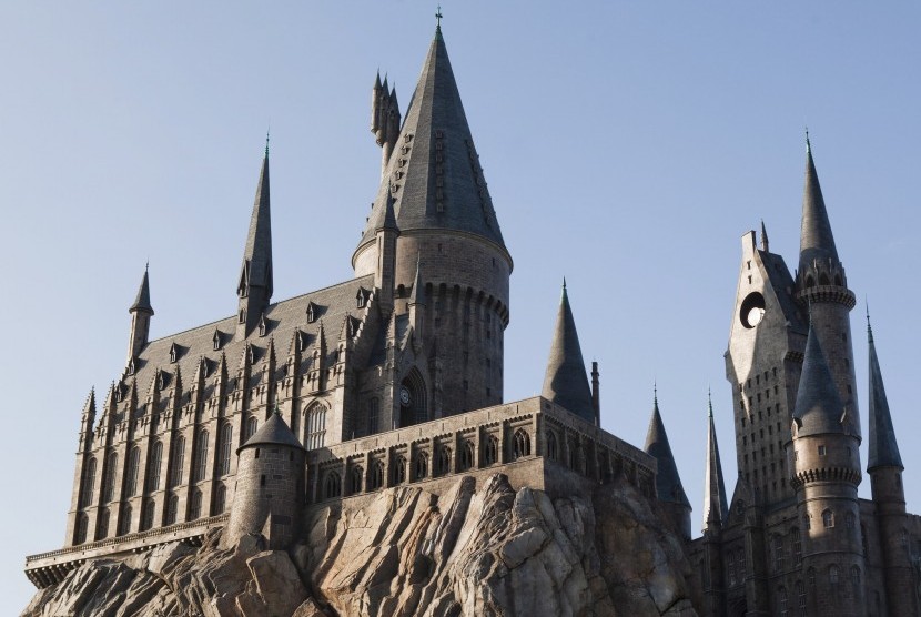 Bangunan The Wizarding World of Harry Potter di Universal Orlando Resort.