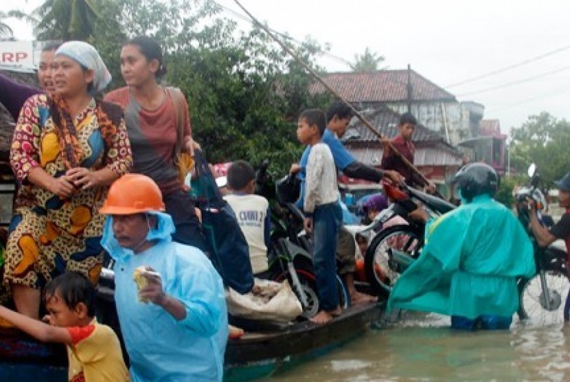 Banjir di Banten akibat kerusakan lingkungan (Ilustrasi)