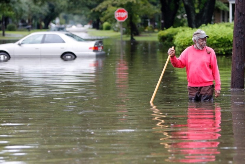 Banjir di Carolina Selatan, Senin (5/10).