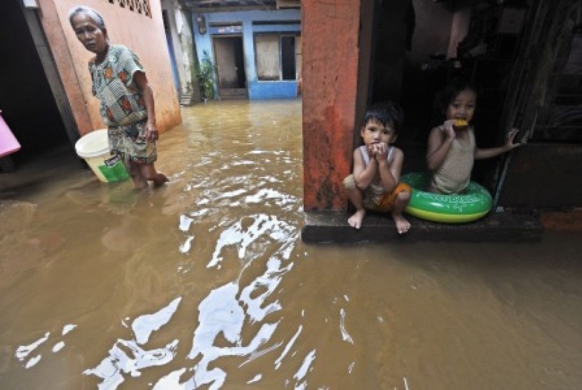 Banjir di Jakarta (ilustrasi).