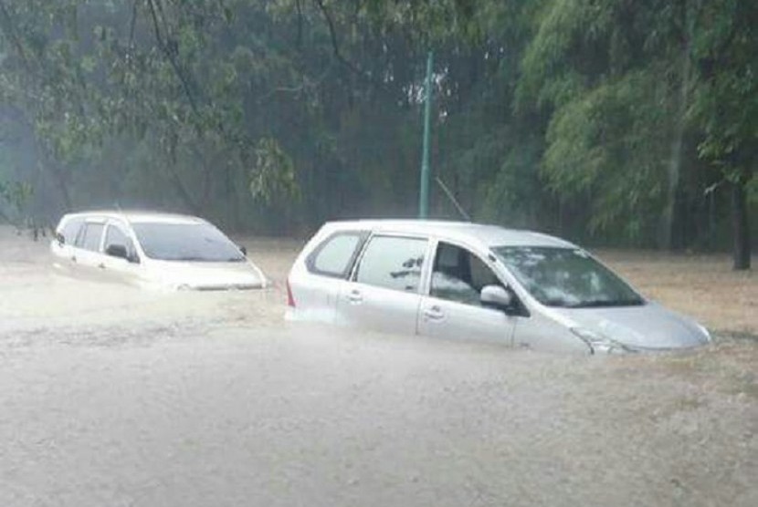 Banjir di Karawang (ilustrasi)