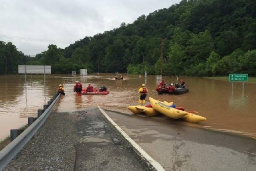 Banjir di West Virginia, AS.