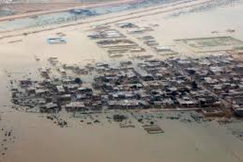 Banjir di Kota Bago Myanmar menyebabkan 14 ribu orang mengungsi (Ilustrasi)