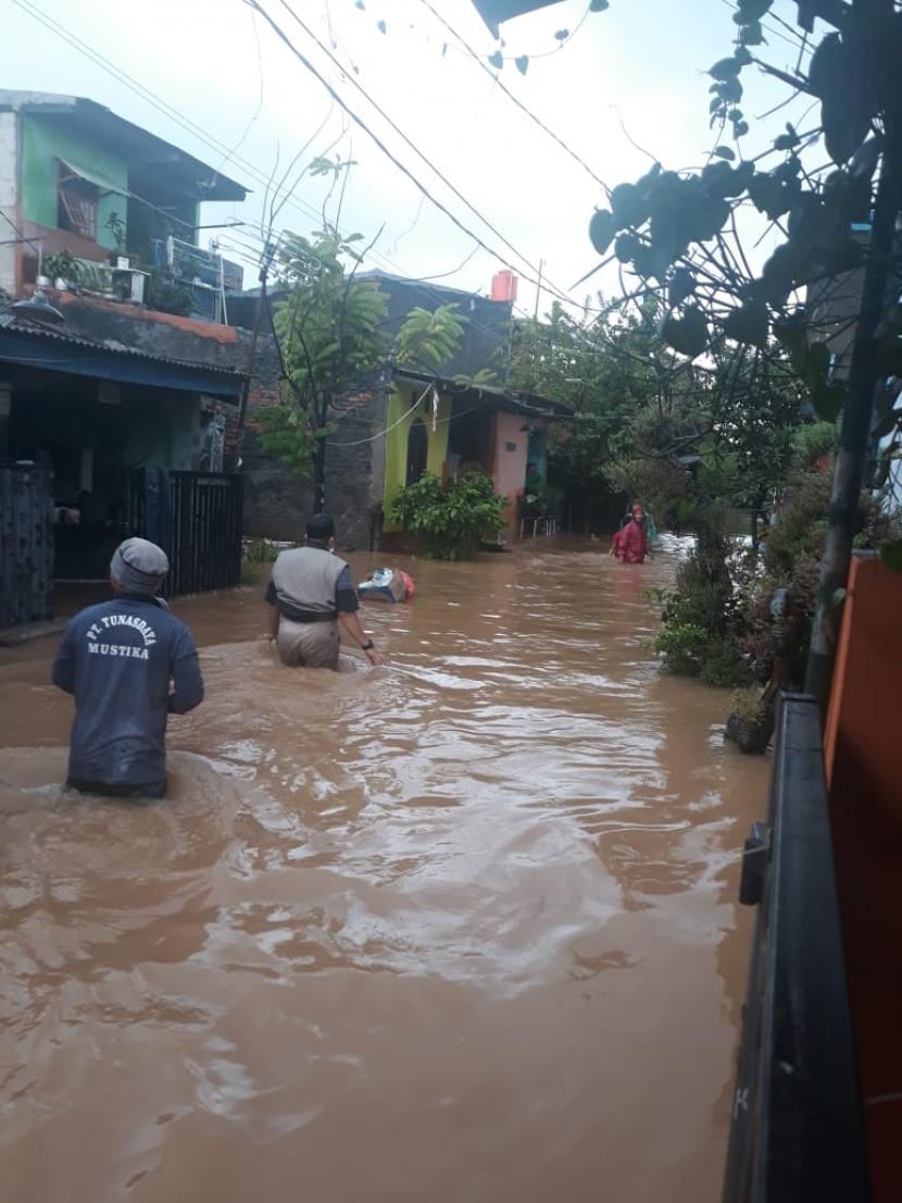 Banjir di Kabupaten Bekasi (ilustrasi)