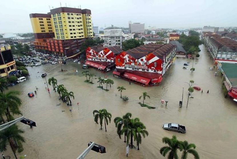 Banjir yang melanda Kota Kuantan, Malaysia.