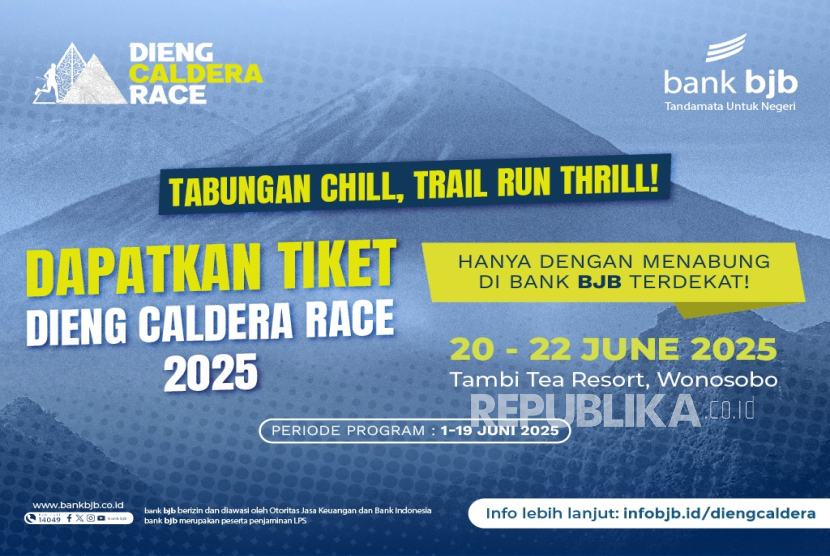 bank bjb hadirkan Promo Dieng Caldera Race 2025: hadiah tiket lari bagi nasabah yang menempatkan dana sesuai ketentuan.