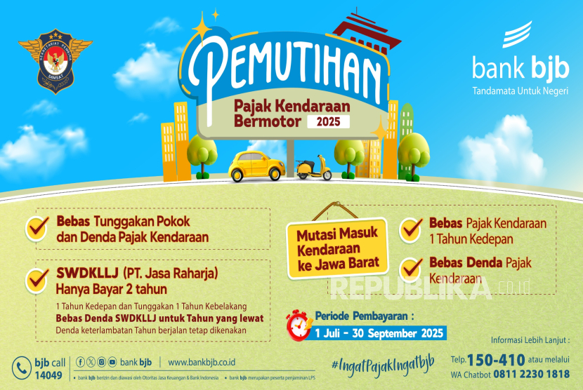 Jangan Lewatkan! Bebas Denda Pajak Kendaraan, Bayar Lewat e-Samsat bank bjb