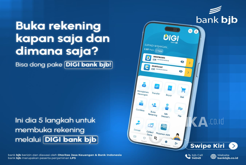 bank bjb menghadirkan aplikasi DIGI bank bjb, platform digital yang memungkinkan pembukaan rekening secara online dengan proses yang praktis.