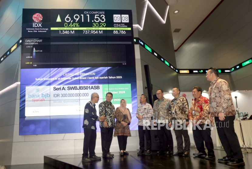 bank bjb syariah resmi mencatatkan Sukuk Wakalah bi al-Istitsmar Subordinasi I Tahun 2025 di Bursa Efek Indoensia (BEI).