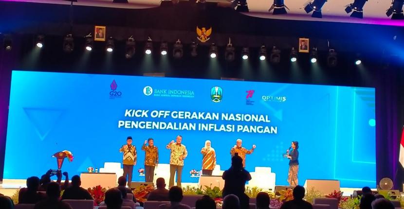 Bank Indonesia (BI) meluncurkan Gerakan Nasional Pengendalian Inflasi Pangan (Gernas PIP) di Kota Malang, Rabu (10/8/2022). Kegiatan ini dihadiri sejumlah stakeholder termasuk pemerintah daerah setempat. 