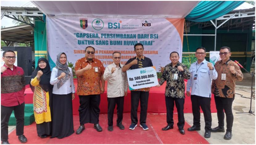 Bank Syariah Indonesia menandatangani perjanjian kerja sama (PKS) dengan PP Gapsera Rejo Asri pada Rabu (8/3/2023)