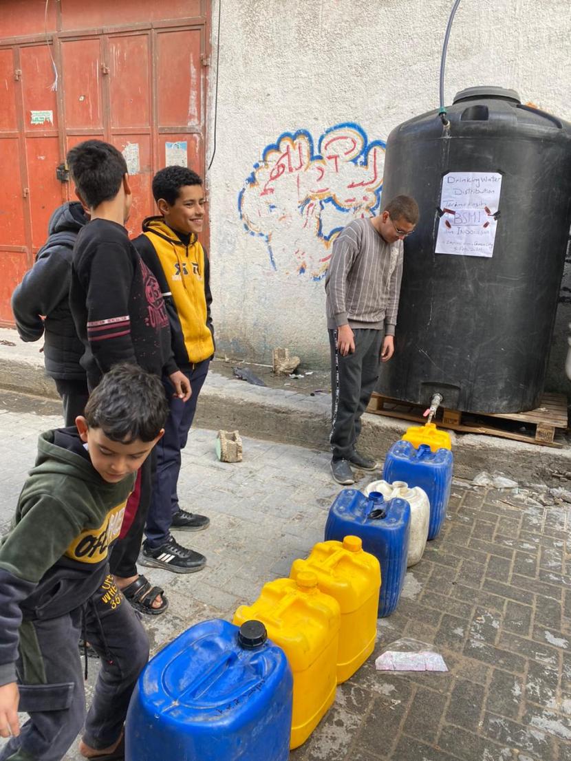 Bantuan air bersih untuk warga Gaza yang disalurkan lewat BSMI