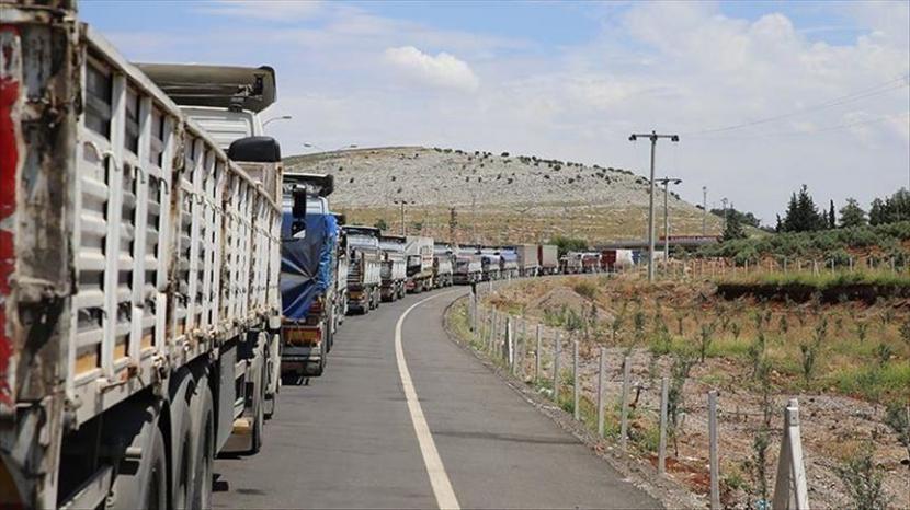 Bantuan kemanusiaan PBB sebanyak 89 truk dikirim ke Provinsi Idlib pada Kamis. Ilustrasi.
