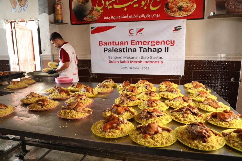 Bantuan makanan siap saji BSMI di Gaza