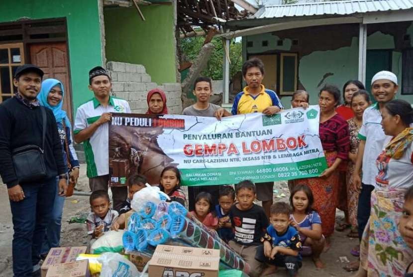 Bantuan NU Peduli di Lombok