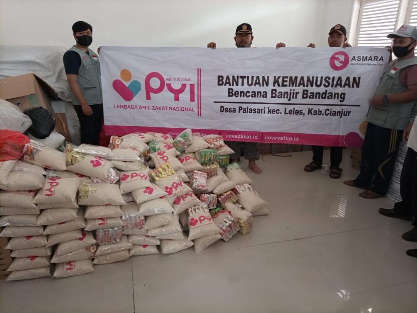 Bantuan sembako dari  LAZ Panti Yatim ditujukan kepada 200 KK korban banjir bandang Cianjur.