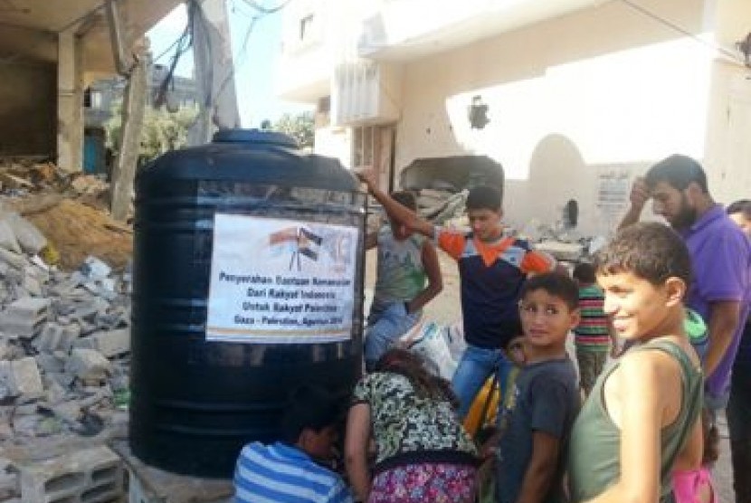 Bantuan tangki air BSMI untuk Gaza