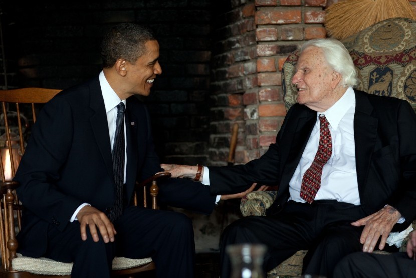 Barack Obama bersama Billy Graham.