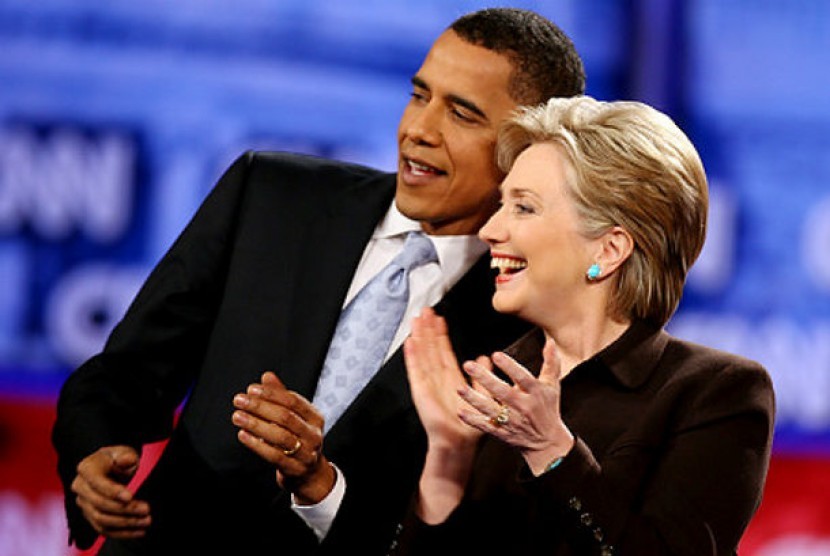 Barack Obama dan Hillary Clinton