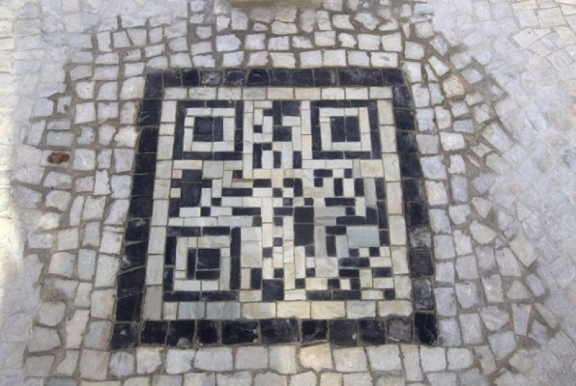 Barcode di jalanan Kota Rio de Janiero, Brasil.