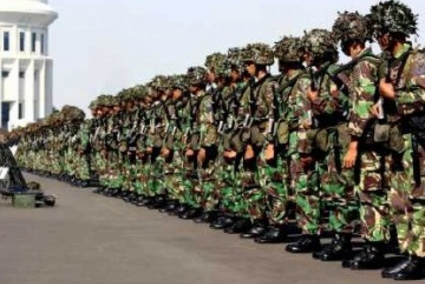 Barisan pasukan TNI (ilustrasi)