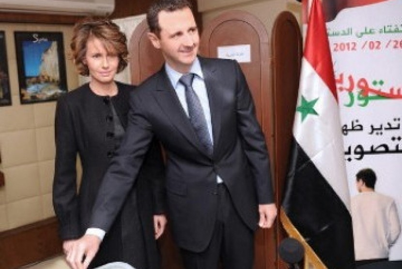 Bashar al Assad dan istrinya Asma Assad