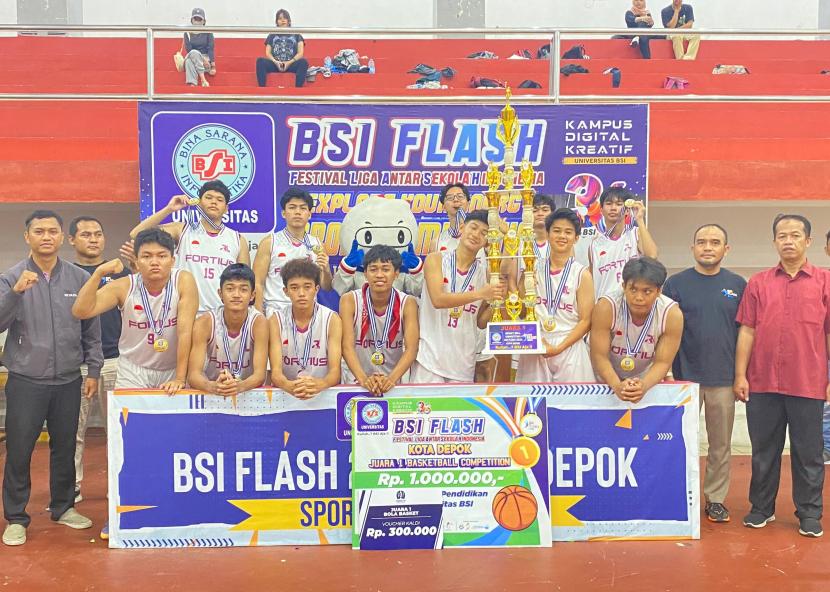 Basketball Competition BSI Flash 2024 digelar di GOR Grand Depok City.