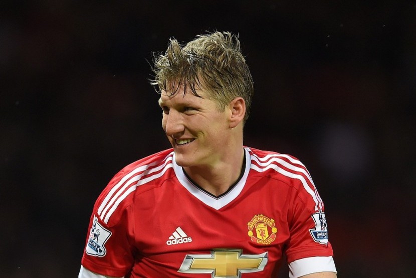 Bastian Schweinsteiger saat masih memperkuat Manchester United (MU).