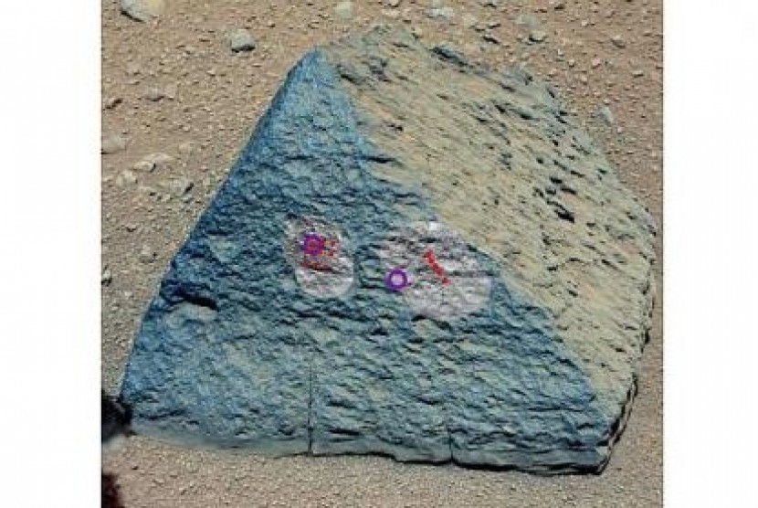 Batu di Mars yang ditemukan penjelajah Curiosity dan dikaji oleh NASA