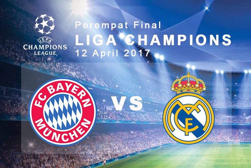 Bayern Muenchen menghadapi Real Madrid di leg pertama babak perempat final Liga Champions di Allianz Arena, Muenchen, Rabu (12/4).