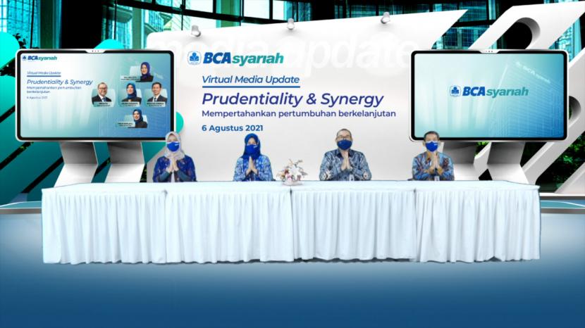 BCA Syariah umumkan kinerja sepanjang semester pertama 2021 dalam Virtual Media Update, Jumat (6/8).