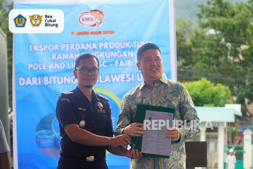 Bea Cukai Bitung mengawal pelepasan ekspor perdana produk tuna kaleng ramah lingkungan milik PT Samudra Mandiri Sentosa (PT SMS) menuju Amerika Serikat dan Belanda.