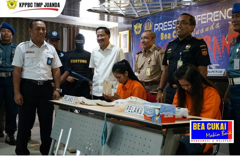 Bea Cukai Juanda berhasil gagalkan dua upaya penyelundupan sabu.