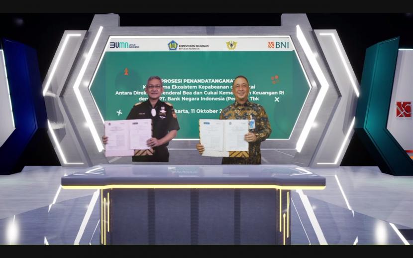 Bea Cukai kembali menjalin kerja sama dengan perbankan, yang kali ini dilakukan bersama PT Bank Negara Indoneia (BNI) untuk memfasilitasi National Logistics Ecosystem (NLE).