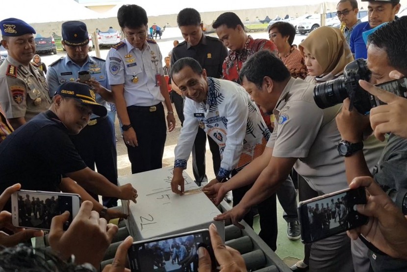 Bea Cukai Kendari hadir dalam Peluncuran Ekspor Langsung Perdana komoditi kepiting dari provinsi Sulawesi Tenggara.