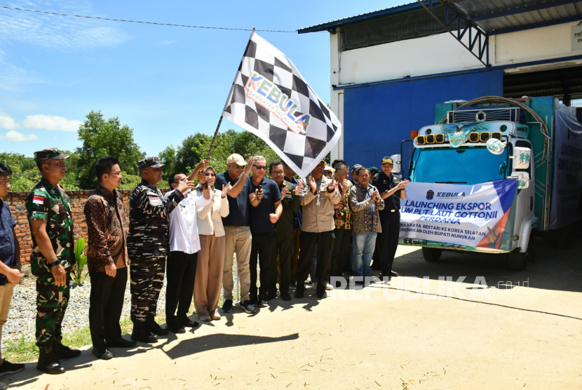  Bea Cukai Nunukan berikan memdukungan penuh dalam ekspor perdana 60 ton rumput laut milik PT Kebula Raya Bestari tujuan Korea Selatan. 
