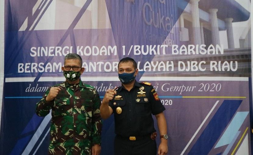Bea Cukai Riau Jalin Sinergi dengan Kodam Bukit Barisan
