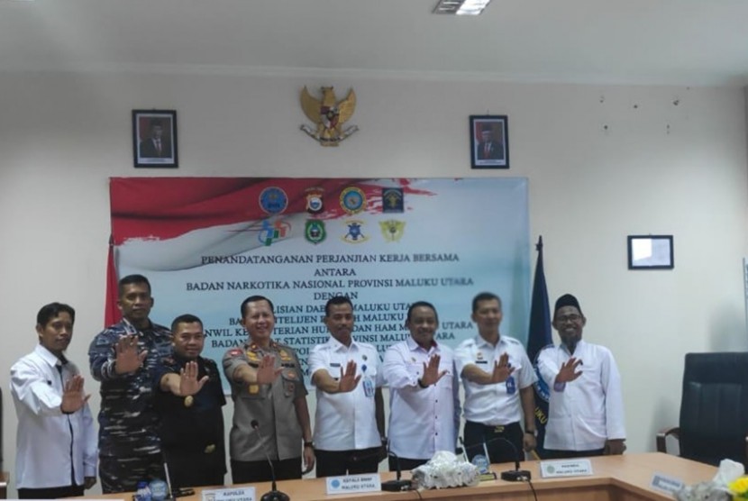Bea Cukai Ternate melakukan  perjanjian kerja bersama dengan Badan Narkotika Nasional Provinsi (BNNP) Maluku Utara, Rabu (23/10). 