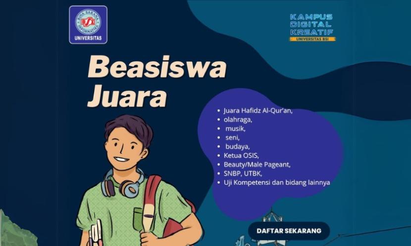 Beasiswa Juara Universitas BSI.