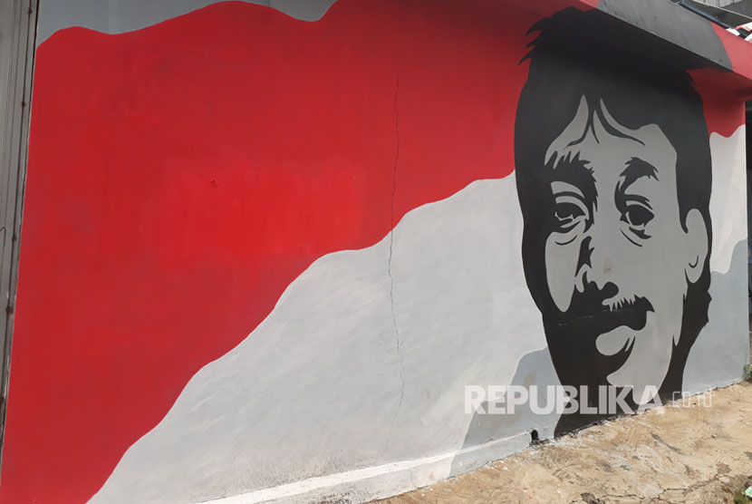 Mural wajah Munir / Ilustrasi 